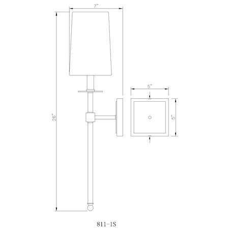 Z-Lite Camila 1 Light Wall Sconce, Brushed Nickel & White 811-1S-BN